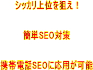 ■■【重要】■■初心者でも、サクッとサイトを作成し、検索エンジン上位表示でアクセスアップを稼ぐ必勝法！この方法なら、2008年から、ドンドン需要が高まる携帯にも役立ちます！【無料で携帯HPテンプレート付属】