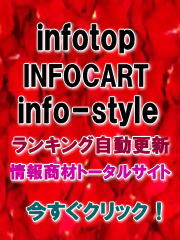 ◆インフォトップ、インフォカート、インフォスタイルの売れ筋ランキング、新着商材、ピックＵＰ商材自動更新ホームページをセットして継続的な不労所得を得る方法◆