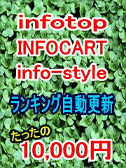 【３サイトバージョン】インフォトップ、インフォカート、インフォスタイルの売れ筋ランキング、新着商材、ピックＵＰ商材自動更新ホームページをセットして継続的な不労所得を得る方法