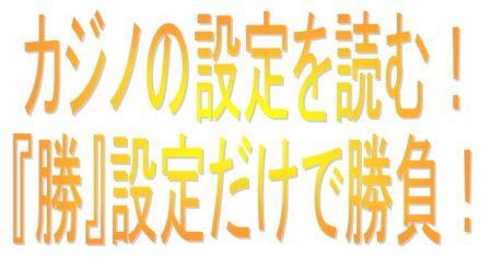 ネットカジノの真実！『勝』設定と『負』設定をわずか5＄で見破れてバッカバカ勝つ方法！