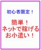 初心者限定！簡単！ネットで稼げるお小遣い！