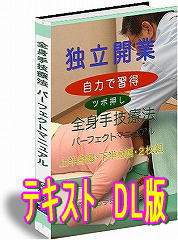 独立開業自力で習得！全身手技療法パーフェクトマニュアルDVD2枚組/テキストA4200頁DL版