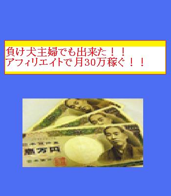 負け犬主婦でも出来た！！アフィリエイトで月30万稼ぐ！！