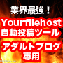 【3ヶ月銀行振込】 アダルトブログ自動投稿ソフト Yourfilehost Builder銀行振込