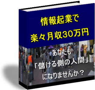「情報起業で楽々月収３０万円」