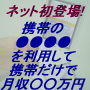 誰も公開しなかったある●●●●を利用して携帯サイトで儲かる方法