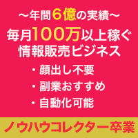 個人が完全匿名で毎月１００万円稼ぐための情報販売ビジネス法