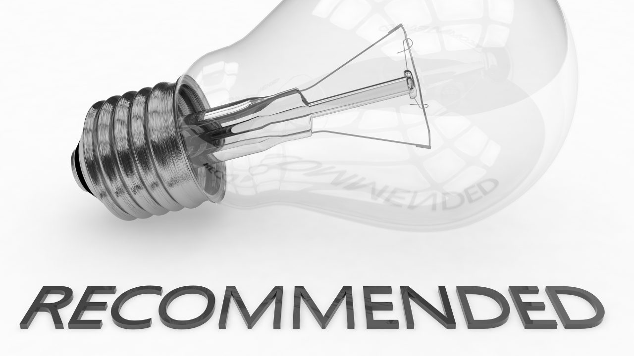 recommendedの文字と電球