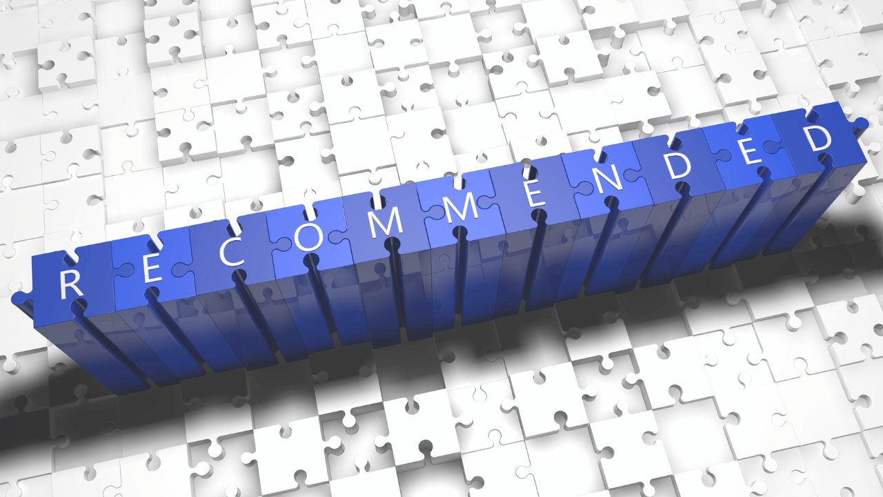 recommendedの文字
